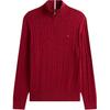Cable Knit Texture Half-Zip High Neck Design Comfortable Versatile Fashion Pullover Sweater Men Sweater XM05669-XJS