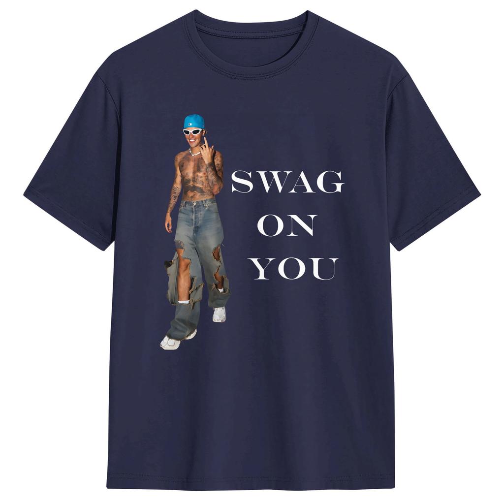 Unisexs JJustins BBiebers SWAG on U TShirts Cotton Clothes Summer Casual Short Sleeve T Shirt Crew Neck Trending Casual Tshirt