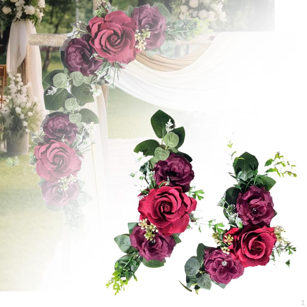 2 Pieces Artificial Flower Swags Decoration Hanging Wedding Arrangements for Entryway Celebrations