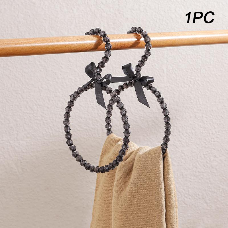 1шт алмазные бусины шарф кольцо пластиковые вешалки шарф кольцо вешалка элегантные перламутровые шелковые шарф вешалки креативные 2 стиля 709₽