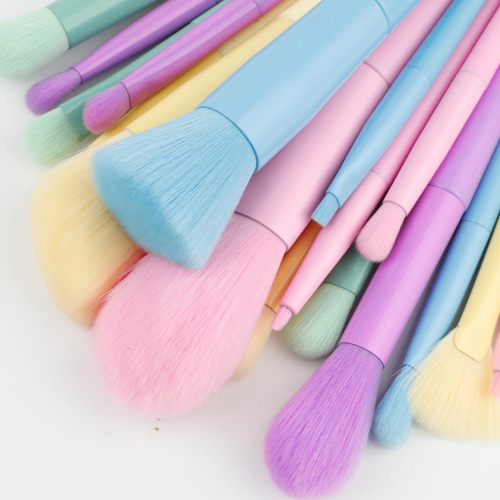 17 Kleuren Meerkleurige Make-up Kwasten Kleur Kwasten Make-up Kwast Set Make-up Tools Volledige Set