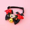 New Adjustable Bat Wings & Eyeball Bow Tie Pet Collar with Bell for Cats & Large Dogs, Scary and Funny Trick-or-Treat Halloween