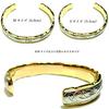 July Hawaiian Jewelry Bangle In Yellow Gold and Steel Silver, Honu Scroll Design, Small, for Men and Women