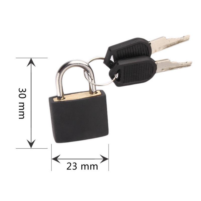 Small Mini High-Quality Strong Steel Padlock for Travel Suitcase Luggage Schoolbag - Anti-Theft Security Lock with 2 Keys