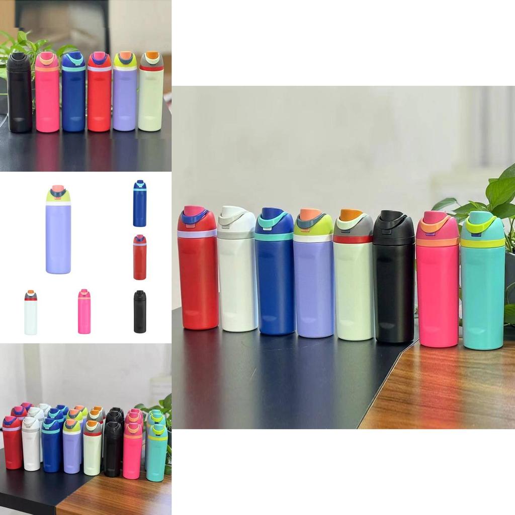 Elegante bottiglia d'acqua isolata ispirata a Owala con corpo in acciaio inossidabile 304 per la massima durata e ritenzione termica