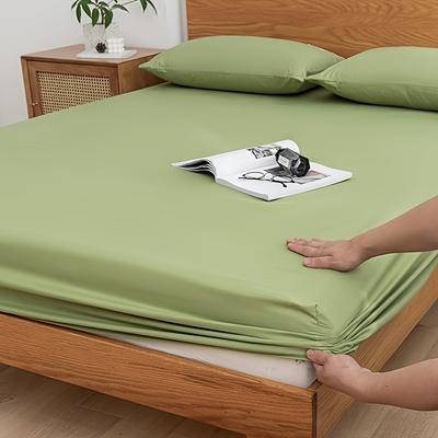 1 Lenzuolo con Angoli Monocolore a Strato Singolo, Lenzuolo con Angoli in Cotone Lavato Protezione Coprimaterasso per Biancheria da Letto Estiva, Misure Multiple
