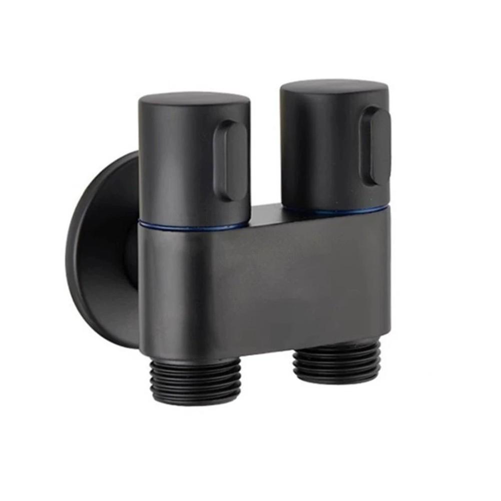 Double Outlet Angle Valve Wall-mounted Toilet Parts чёрный