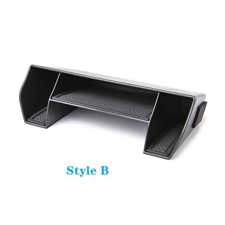 ABS Black Car Central Control Storage Box Trims Phone Card Holder Cover Fit For Honda Eleventh Generation Civic 2022 Accessories