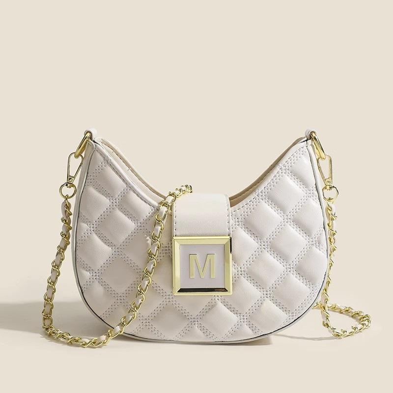 Elegant Niche Quilted Rhombus Shoulder Bag Luxury Texture Ladies Versatile Chain Underarm Crossbody Daily Handbag