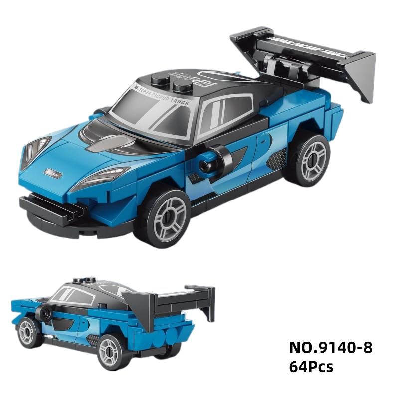Stadtgeschwindigkeit Rennwagen Automobilrennen Modell Bausteine Technisches Fahrzeug Sportwagen Spielzeug Steine Geschenk für Kinder Jungen