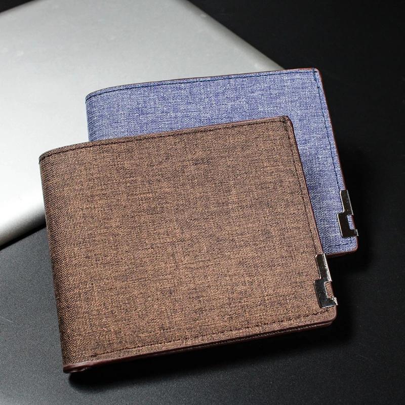 Minimalist Denim Style Foldable Wallet for Men and Women ID Card Holder Coin Purse