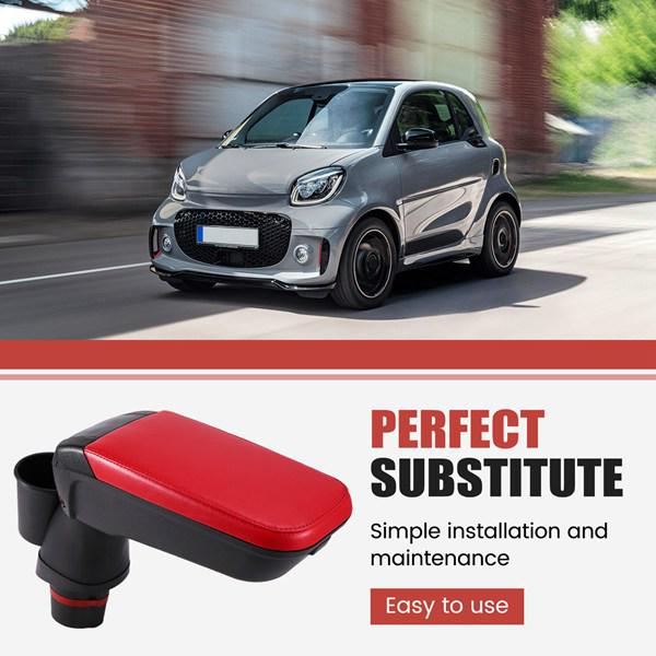 Compatible Armrest for 15-19 Smart Fortwo/Forfour 453 Center Console