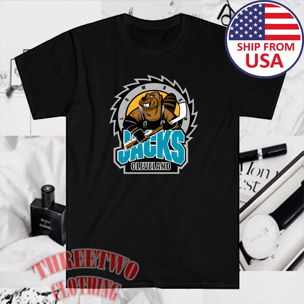 Cleveland Lumberjacks International Hockey League Team Men s Black Size S to 5XL S