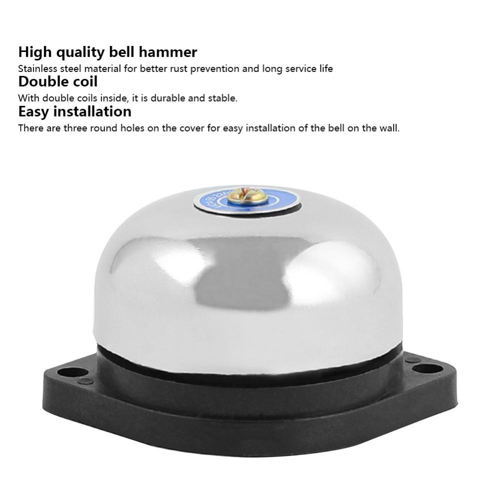 אות זמן פעמון חשמלי 2 אינץ' סוג מכה פנימית פעמון אזעקת אש ללא ניצוץ 220V 5W טבעת חשמלית נירוסטה אזעקת אש