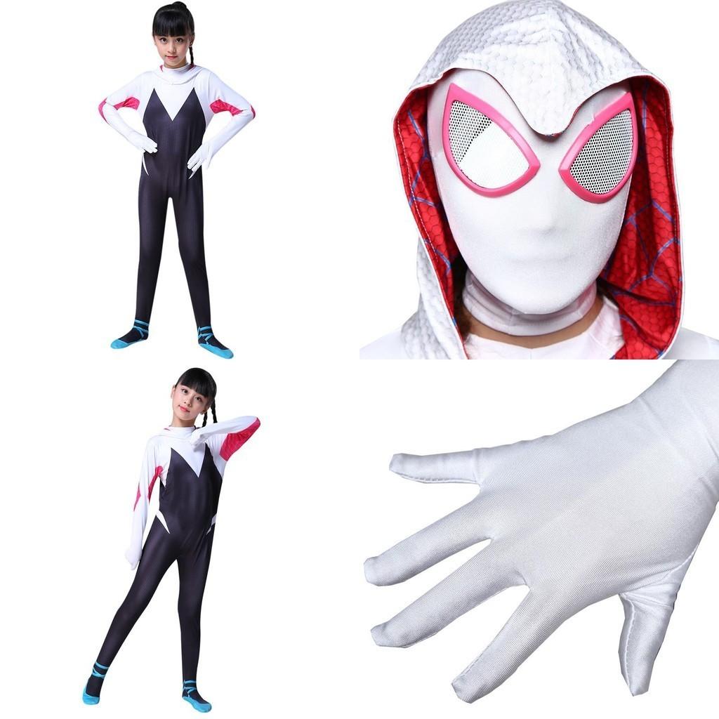 Vibrant Spider-man Into The Spider-verse Gwen Stacy Kids Costume Jumpsuit For Playful Adventures