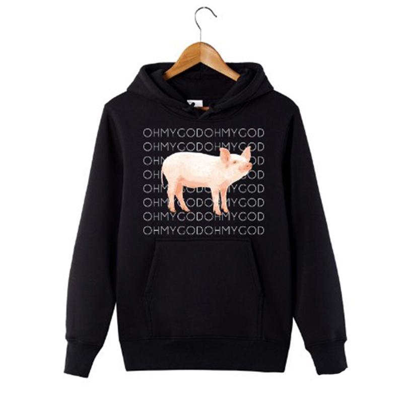 

Men Funny Pig Hoodie Sweatshirt Sweater Hooded Tops Jacket Coat Pullover Outwear M чёрный