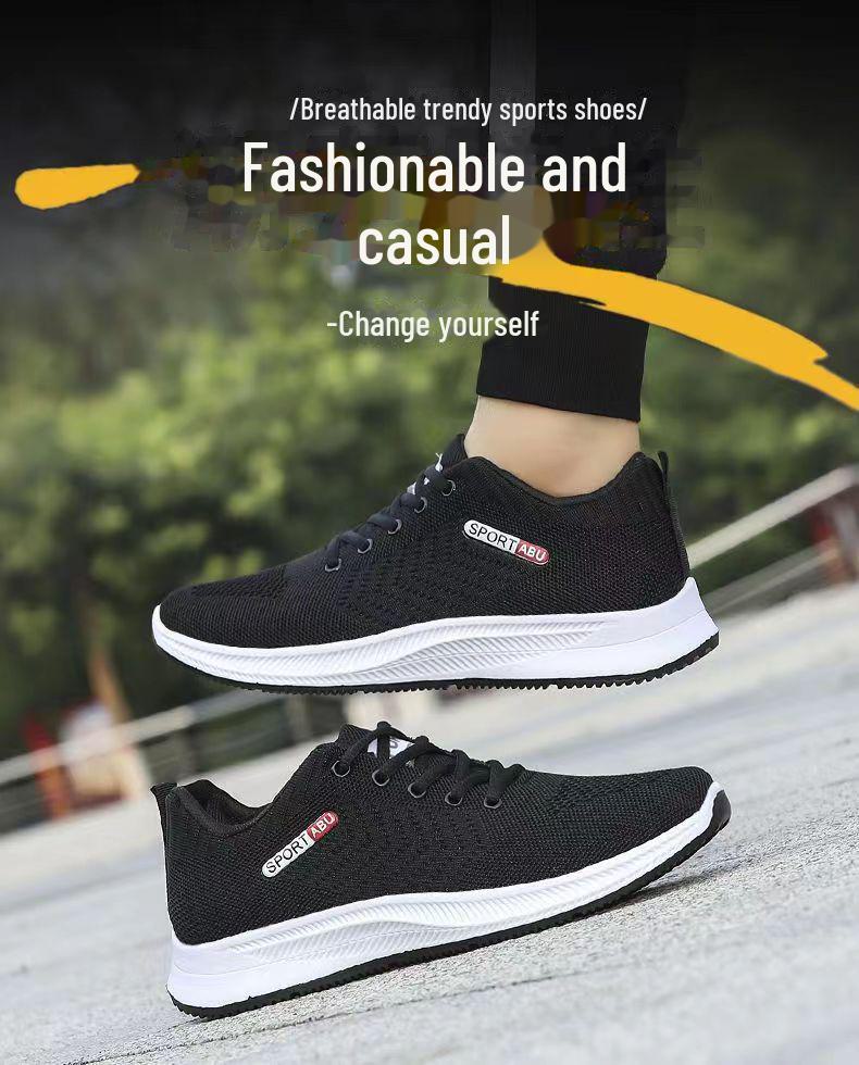 2024 Frühling & Herbst Herren rutschfeste Wanderschuhe - Bequemes gewebtes Mesh für mittleres Alter und ältere Menschen