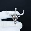 Buffalo Skull Pendant, 925 Sterling Silver Handmade Pendant, Antique Pendant, Vintage Chain Pendant Necklace, Anniversary Gift For Love
