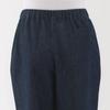 MUJI Women's Cotton Linen Denim Easy Wide Pants, Dark Navy, Size XL, BE1WDA5S