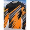 Spring and Autumn Round Neck 3D Colorful Pattern Printed Top Fashionable Casual Outdoor Cycling Long Sleeved Men's T-shirts