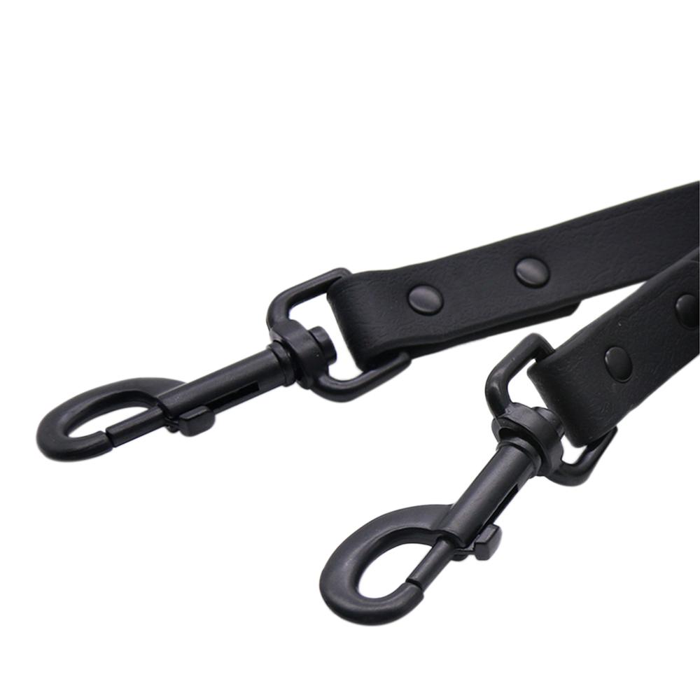 Multifunktionales PVC Haustierhalsband Leinen Set Verstellbares Wasserdichtes Hundehalsband Doppelkopfleine Outdoor Spaziergang Training Schleppseil