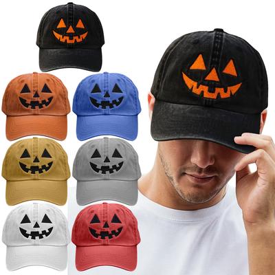 Halloween Hat Adjustable Baseball Cap Embroidery Trucker Hat Unisex Baseball Hat for Men and Women
