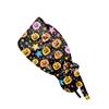 Doctor Operating Room Pattern Printed with Buttons Nursing Head Cap Lab Scrub Pet Hospital Surgical Hat Unisex Dentist Scrub Cap