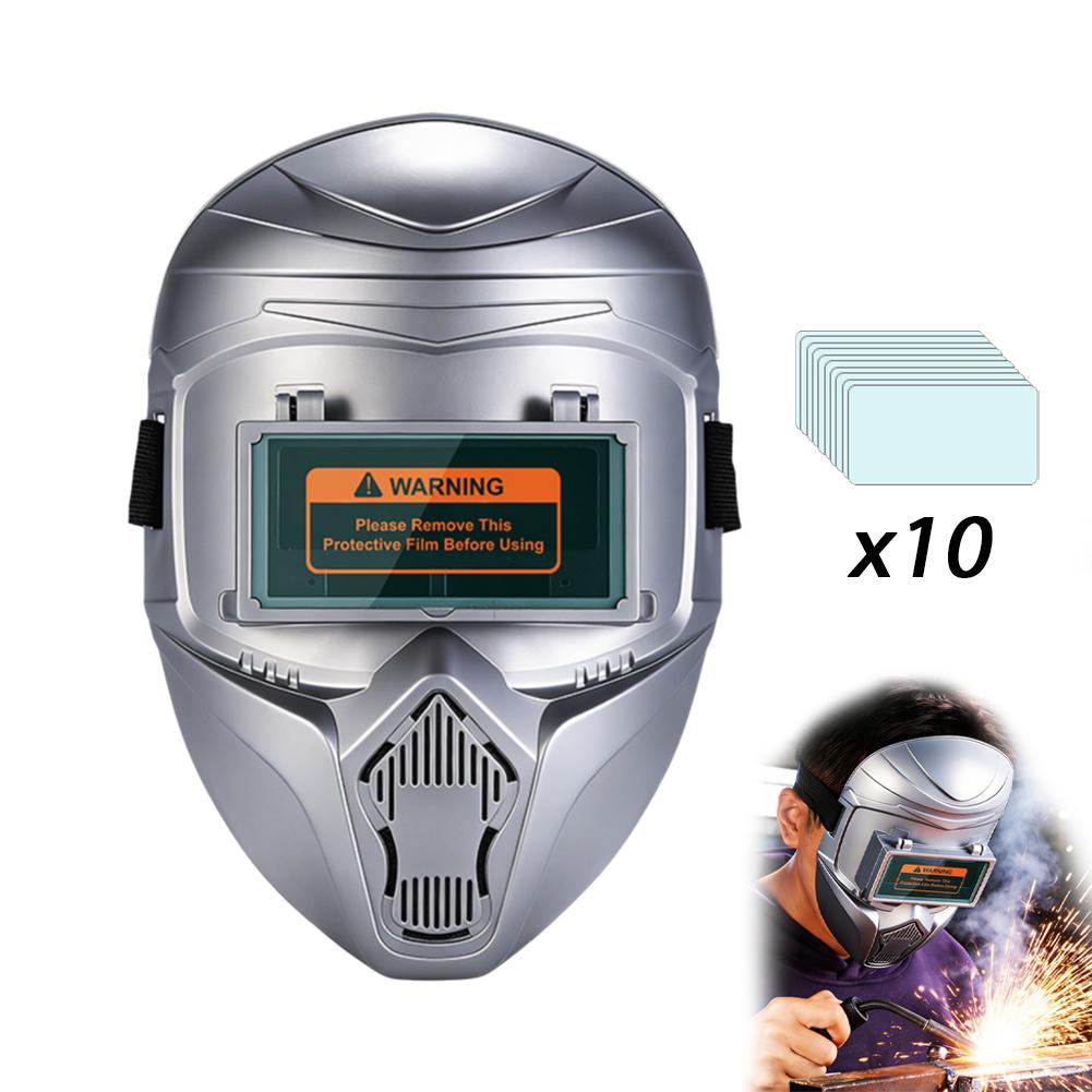 Auto Darkening Welding Helmet True Color Flip Up Welding Mask Full Face Protection with Replaceable Lens Sheets