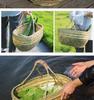 Bamboo Weave Vegetable Shopping Basket - Handmade, Handheld Kitchen Storage