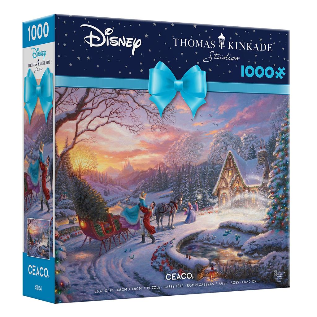 Ceaco Thomas Kinkade Disney Holiday Cinderella Bring Home the Tree 1000-teiliges Puzzle - - - - -