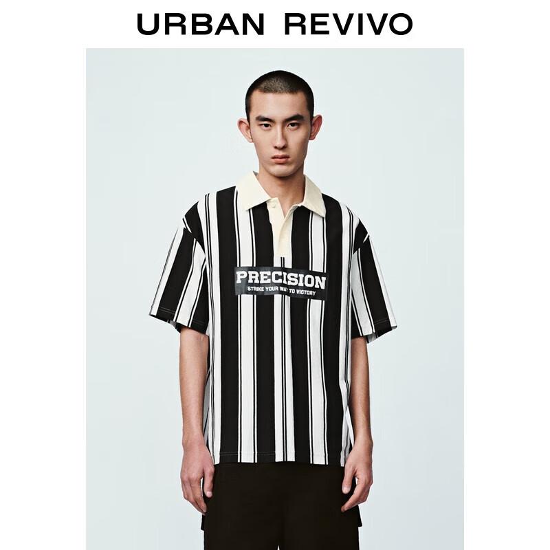 UR Men s Color-block Stripe Polo Shirt XS