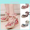 Premium Quality Women Boho Beach Sandals With Floral Wedge Heels For Summer Style