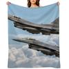 F16 Fighting Falcon Warhawks Throw Blanket Hairy Decorative Throw blankets and throws Furry Blankets