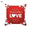 Valentine's Day Cushion Cover Red Heart Print Pillowcase Pillowcase Sofa Sofa Pillowcase