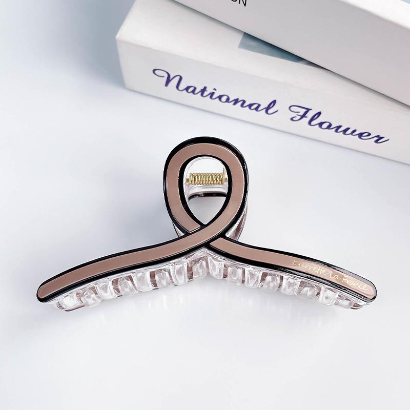 

Заколка для волос Xia Weiyi High-End летняя полосатая акула для студенток кофейный