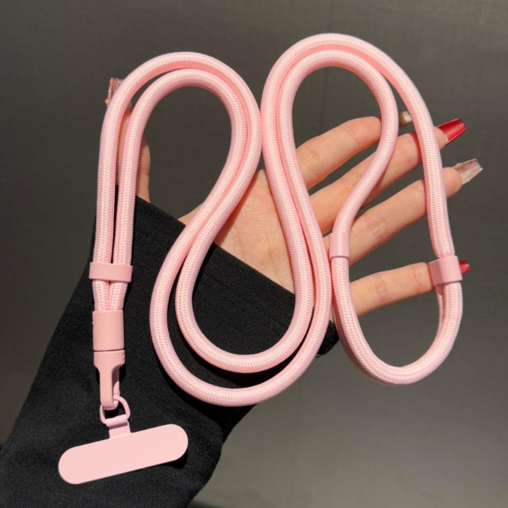 

Rotating Buckle Phone Crossbody Chain Hanging Rope Cell Phone Strap Phone Charm розовый