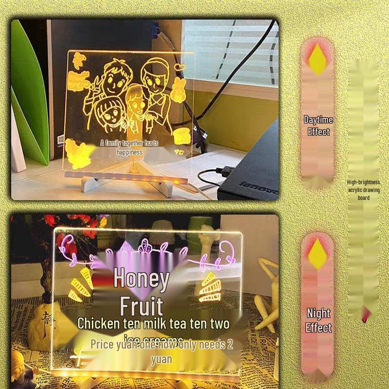 Erasable Light-Up Drawing and Writing Board for Kids Ages 6-12