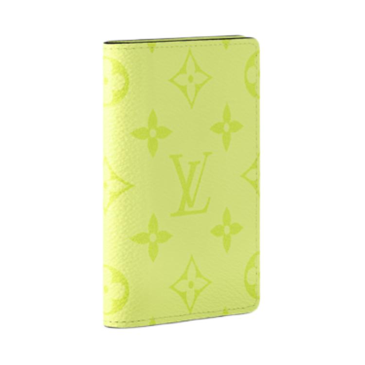 Louis Vuitton Logo Print Leather Card Holder Men Accessories Yellow M14113