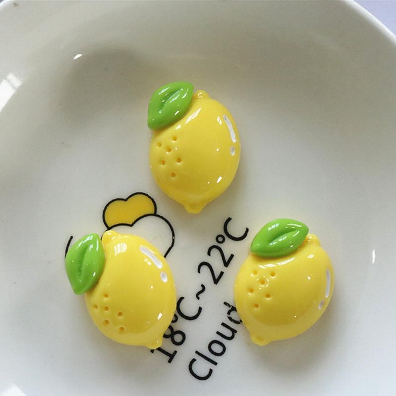 10Pcs New Cute Resin  Mini Cartoon Strawberry Cherry Grape Series Flat Back Parts Embellishments For Hair Bows Accessories