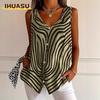 Women's Fashion Casual Sleeveless V-Neck Blouses & Shirts