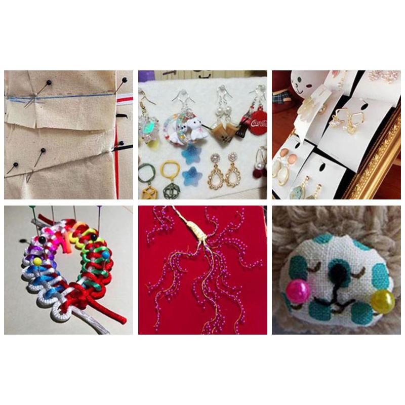 100PCS Pin Colorful 3.2cm Boxed Round Pearl Head Needles Positioning Stitch Pins DIY Dressmaking Accessories Household Tools ZYF