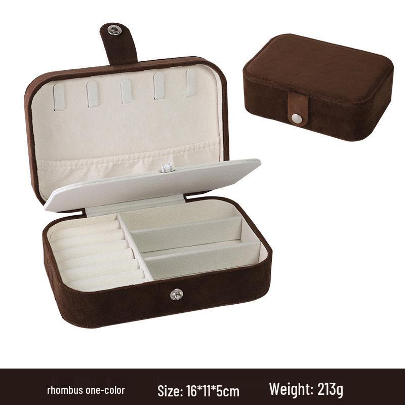 Double Layer Large Capacity Flannel Jewelry Box for Earrings, Necklaces, and Rings