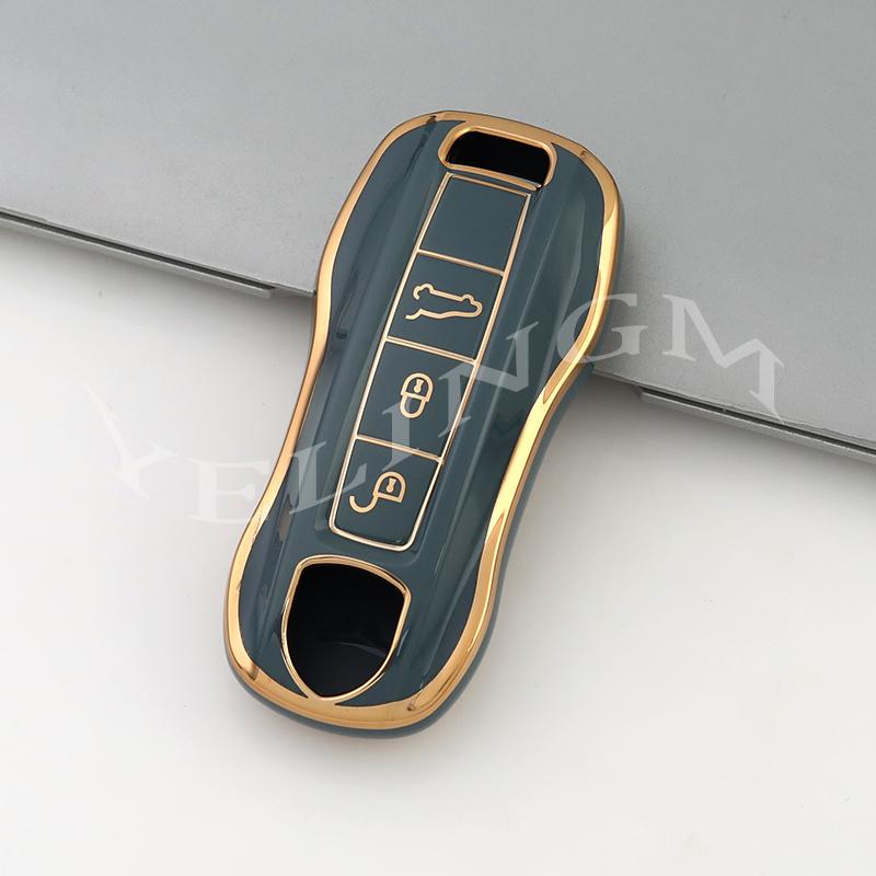 TPU Shell Fob For Porsche Cayenne 958 911 Lepin 996 Macan Boxster Panamera 997 944 924 Panamera 718 971 9YA Car Key Case Cover