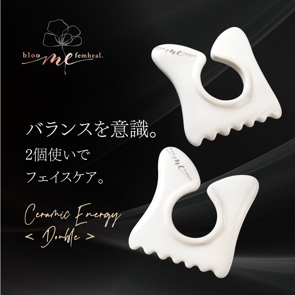 Alphax Kassa-Platte Massage Gesicht und Körper Bloom Me Keramik Energie Doppel