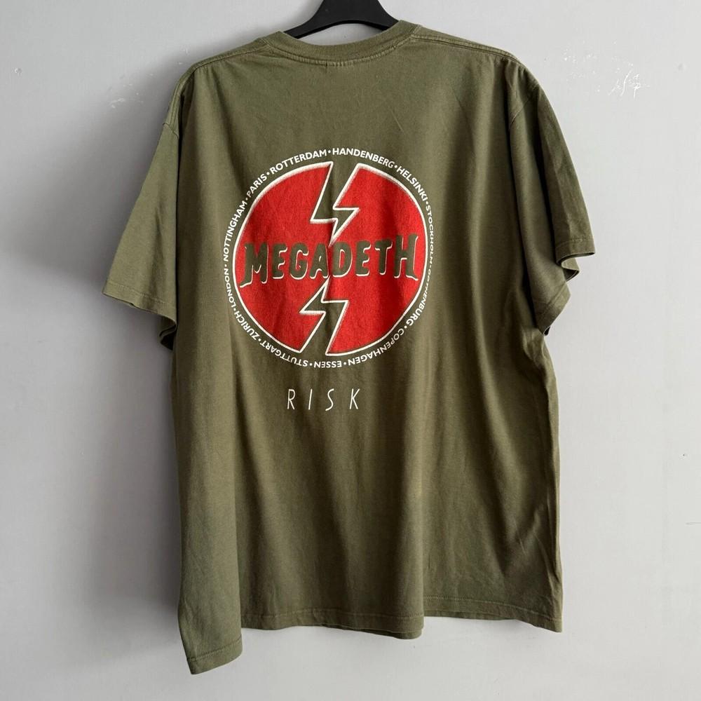Megadeth Risk Tour 1999 Репринт Рок Металл Группа S-4XL Унисекс Футболка M