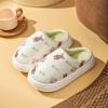 Fashion 2025 Winter Cartoon Print Cotton Slippers Women Indoor Non-Slip Thick Soled  Slippers Woman Warm Soft Plush Shoes Female