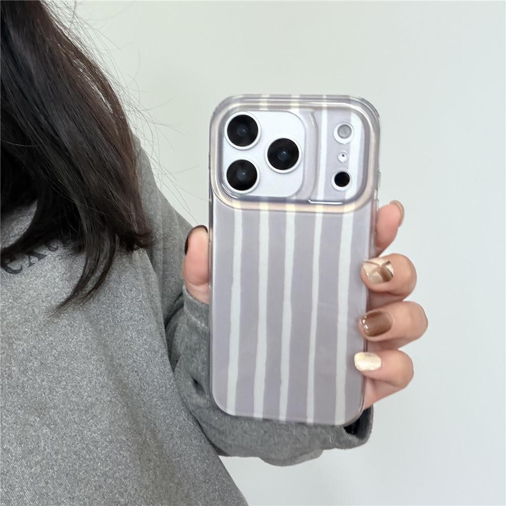 

Niche Vertical Stripes Phone Case for Apple 17pro/16Pro, Color Block Full Coverage, Fits 114pro Models with Personality Design. iPhone 15