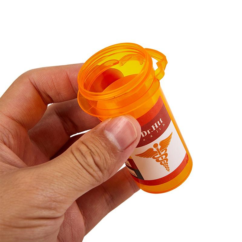 50Ml Push Down & Turn Vial Container Pocket Plastic Storage Stash Jar Pill Bottle Case Box Herb Container