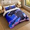 3Pcs Bedding Set Custom Name Text, 1 Sheet 2 Pillowcases Home Bed DecorAlien Xenomorph