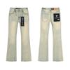 Valabasas Stil '' Retro Distressed Gewaschene Stretch Schlagjeans Herren Damen Streetwear Freizeit Hosen